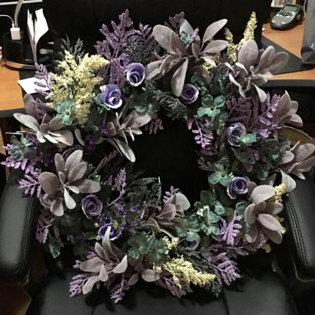 Mauve floral Wreath